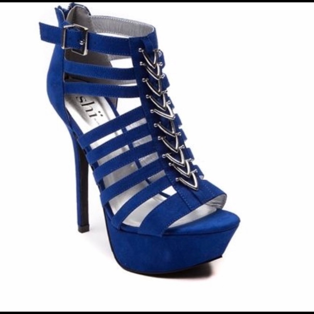 SHI by Journeys Shark Bite Heel in Blue